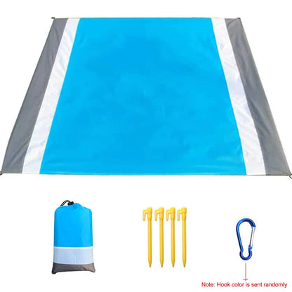 Portable Beach Picnic Mat, Waterproof Nylon Sand Pad, Outdoor Camping, Bicycle Travel, Summer Gift, Back-To-School Season