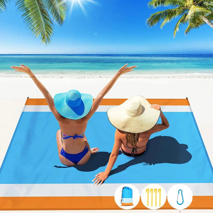 Portable Beach Picnic Mat, Waterproof Nylon Sand Pad, Outdoor Camping, Bicycle Travel, Summer Gift, Back-To-School Season
