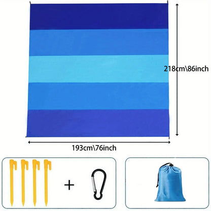 Portable Beach Picnic Mat, Waterproof Nylon Sand Pad, Outdoor Camping, Bicycle Travel, Summer Gift, Back-To-School Season
