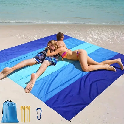 Portable Beach Picnic Mat, Waterproof Nylon Sand Pad, Outdoor Camping, Bicycle Travel, Summer Gift, Back-To-School Season